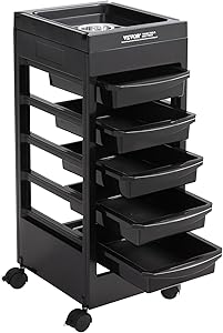 VEVOR Beauty Salon Trolley Cart with 5 Drawers and Dryer Holder Review