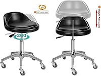 McDooFly Rolling Salon Stool Chair with Back Support — image 4