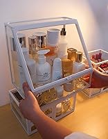 MOOCHI White Vintage Glass Cosmetic Makeup Organizer — image 5
