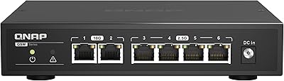 QNAP QSW-2104-2T-A-US 6-Port 10GbE & 2.5GbE Network Switch