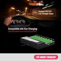 MiBOXER 18650 Battery Charger, 8-Bay Smart Charger — image 7