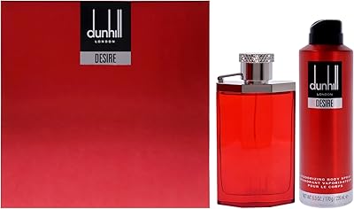 Alfred Dunhill Desire Red for Men 2 Pc Gift Set 3.4oz EDT Spray, 6.0oz Deodorant Spray