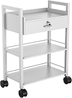 Paddie Salon Beauty Cabinet Cart Trolley 3-Layer White — image 2