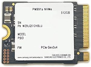 Samsung PM991a 512GB SSD M.2 2230 NVMe PCIe Gen3 x4