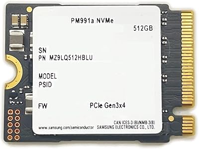 Samsung PM991a 512GB SSD M.2 2230 NVMe PCIe Gen3 x4