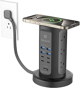 Kakyanill Power Strip Tower TS5-BK-6-24W Review