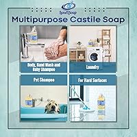 LandLSoap Goat Milk Unscented Pure Castile Soap Liquid Half Gallon — image 5