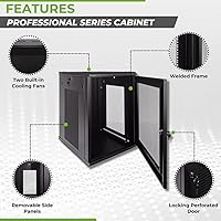 NavePoint 15U Deluxe IT Wallmount Cabinet Enclosure — image 2