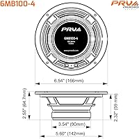 PRV AUDIO 6MB100-4 6.5 Inch Midbass Car Audio Speakers (Pair) — image 7
