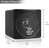 Pyle Home PCB3BK 3-Inch 100W Mini Cube Bookshelf Speakers — image 3