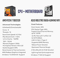Micro Center AMD Ryzen 7 7800X3D CPU + ASUS ROG Strix B650-A Gaming Motherboard — image 2