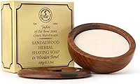 Taylor of Old Bond Street Sandalwood Shaving Soap, 3.5oz Wooden Bowl — image 1