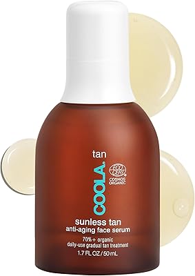 COOLA Organic Sunless Self Tanner Face Serum, Piña Colada, 1.7 Fl Oz