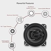Rockville RV4.3A 4″ 3-Way Car Speakers — image 3