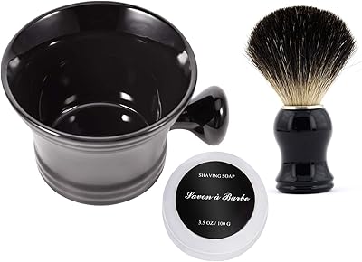 Grandslam Ceramic Shaving Soap Bowl Kit for Men