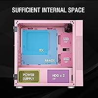 Vetroo M01 Pink Gaming PC Case — image 8