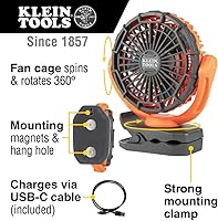 Klein Tools PJSFM1 Cordless Rechargeable Fan — image 2