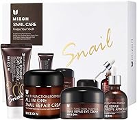 MIZON Full Korean Skincare Set with Snail Repair Cream, Ampoule, Cleanser, Eye Cream — image 1