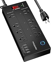 POWSAV 6 Ft WiFi Surge Protector with Smart Outlets & USB Ports — image 1