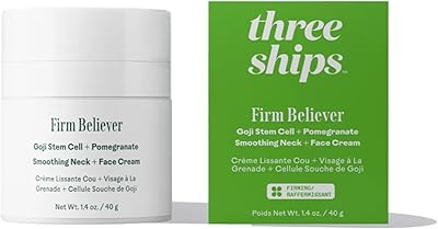 Three Ships Firm Believer Goji Stem Cell + Pomegranate Smoothing Neck + Face Cream 1.4oz