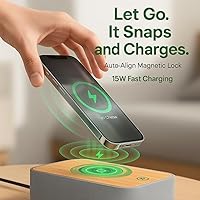 REACHER Alarm Clock Radio R9BT-RA with Wireless Charging — image 3