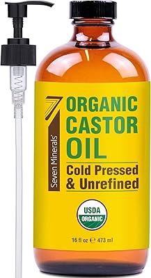 Seven Minerals Castor Oil Organic Cold Pressed 16 fl oz