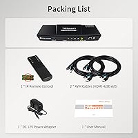 TESmart HKS201-P23 USB 3.0 HDMI KVM Switch 2 Port 4K@60Hz — image 9