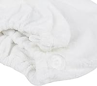 FABBRICA HOME Super Absorbent Quick Dry Spa Bath Wrap and Hair Turban Set, One-Size, White — image 10