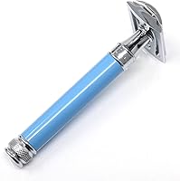 Edwin Jagger Double Edge Safety Razor with Long Handle (Blue) — image 4