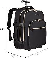 DEVPNR Rolling Backpack for Women, 17-Inch Laptop, 25L — image 9