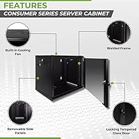 NavePoint 9U Server Rack Enclosure with Glass Door — image 2