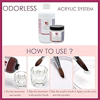 Nailite Odorless Liquid Monomer + White Acrylic Powder Kit 8 Oz — image 4