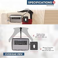 LEVO G2 V16 Mobile Laptop Stand Desk Rolling Cart — image 8