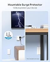 TROND Flat Plug Power Strip with Outlet Cover 10ft — image 7