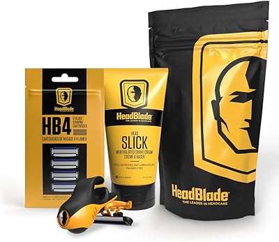 HeadBlade Moto Men's Head Shaving Kit with 5oz HeadSlick Shave Cream