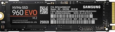 Samsung 960 EVO 250GB PCIe NVMe M.2 SSD