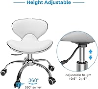 Minewill Pedicure Stool with Ergonomic Backrest and Adjustable Height — image 6
