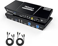 TESmart HKS201-P23 USB 3.0 HDMI KVM Switch 2 Port 4K@60Hz — image 1