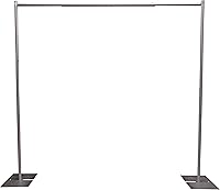 OnlineEEI 8 Foot Tall Fixed Height Portable Pipe and Drape Backdrop Kit 8ft x 10ft — image 1