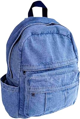 Light Wash Denim Jean Backpack for Women & Men