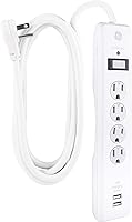 GE Surge Protector 4 Outlets 2 USB Ports 8ft Power Cord — image 7