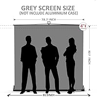 RAUBAY 78.7 x 82.7in Large Collapsible Gray Backdrop Screen — image 2