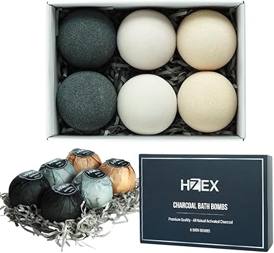 HZEX Charcoal Bath Bombs Gift Set – 6 Piece