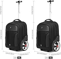 Rolling Waterproof Backpack with Wheels for Business, College, and Travel — image 6