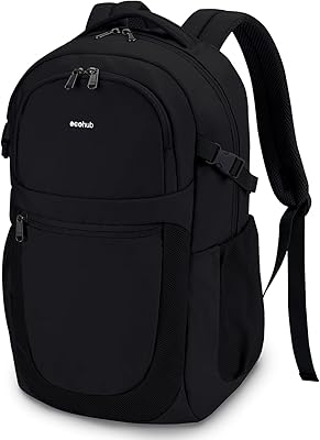 ECOHUB Travel Backpack for Men Women 17.3 inch Laptop Backpack 28L