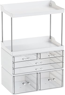 Yieach Acrylic Makeup Organizer with Drawers