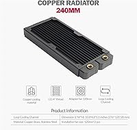 Dracaena.io 240mm 28mm Copper Radiator for Liquid Cooling — image 2