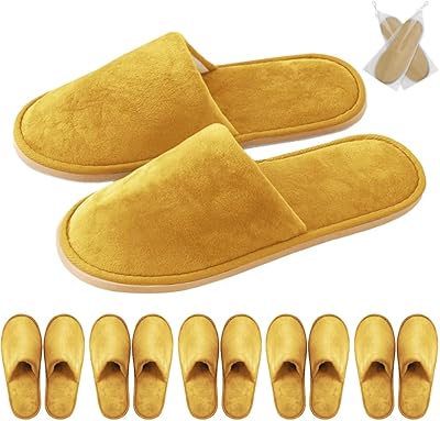 GONG GONG 2-6 Pairs Non Slip Disposable Slippers