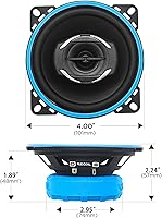 RECOIL RCX4 Echo Series 4-Inch Coaxial Car Audio Speaker System — image 6