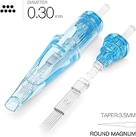 MAST TATTOO Temporary Tattoo Needles 20Pcs Curved Magnum 1015RM - Blue — image 2